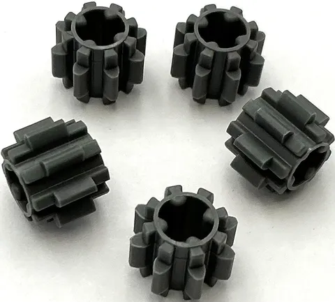 Lego 5 New Dark Bluish Gray Technic Gears 8 Tooth with Dual Face Parts