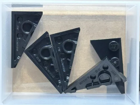 LEGO Parts - Black Wedge, Plate 4 x 2 Right, Pointed - No 65426 - QTY 5