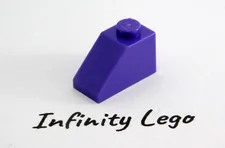 20 LEGO Dark Purple Slope Brick 1 x 2 (3040) - 20 Pieces