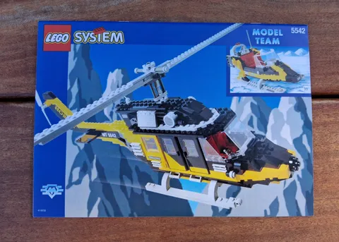 Vintage Lego Instruction Manual 5542 Model Team Black Thunder Helicopter 1998