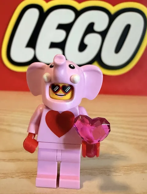 Lego Love Elephant Minifigure With Accessory