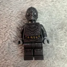 LEGO Plastic Minifigure Black/Dark Gray with Helmet & Armor Print