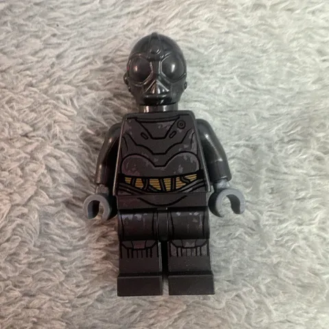 LEGO Plastic Minifigure Black/Dark Gray with Helmet & Armor Print