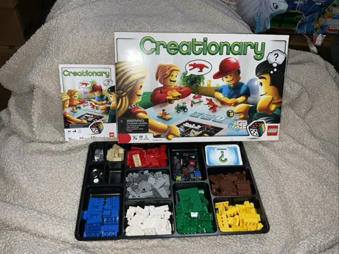 LEGO Creationary Board Game 3844 Set  100% Complete Building Mini Fig Family Fun