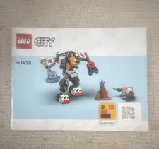LEGO City 60428 Construction Mech Instruction Manual Booklet Illustrated Multi