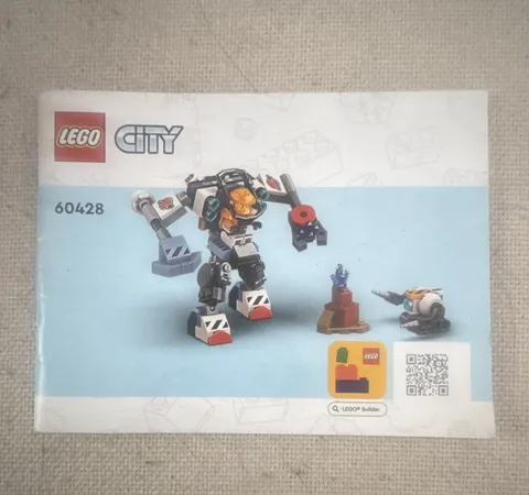 LEGO City 60428 Construction Mech Instruction Manual Booklet Illustrated Multi
