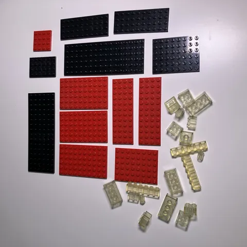 Legos VTG Lot 1970s Transparent Clear Bricks Parts Pieces and Mini Baseplates-32