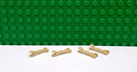 Lego mini figure 4 Tan Straight Arm Mechanical Robot NEW