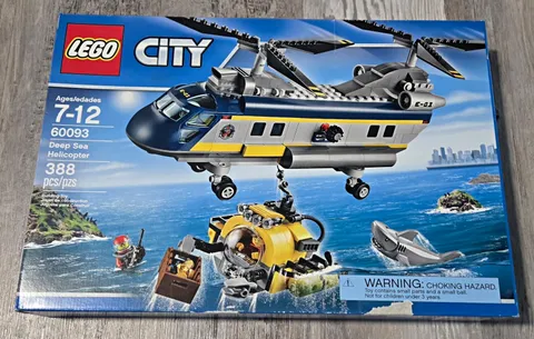 LEGO City Deep Sea 60093 Deep Sea Helicopter Set 388pcs Ages 7-12 Retired Sealed