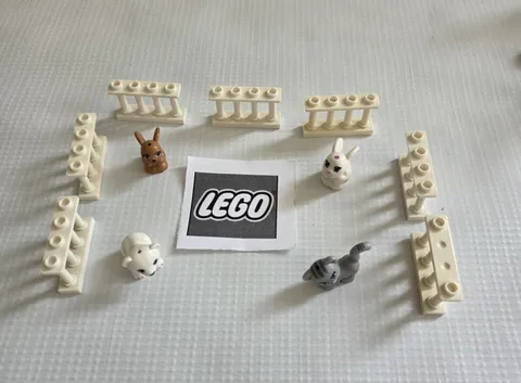LEGO Animals x4 - Cat Baby Cub Kittens Bunny Rabbit FRIENDS