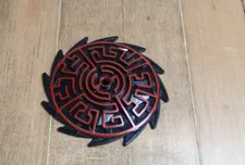 1 Bionicle Weapon Lego 64271 pb01 Saw Blade Shield w/ Dark Red Geometric Pattern