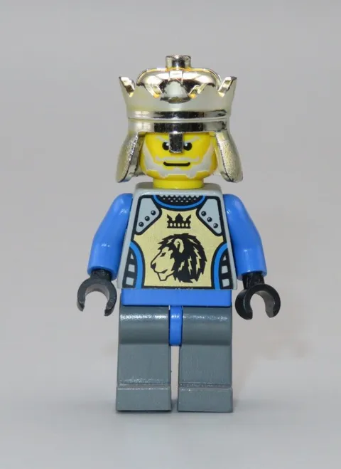 LEGO Castle King Mathias blue violet minifigure 8781 8875 8779 Knights Kingdom