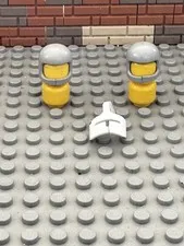 (L-2) LEGO ® 375 helmet knight space 193a2 old light gray 2 x and 1 x visor B-stock