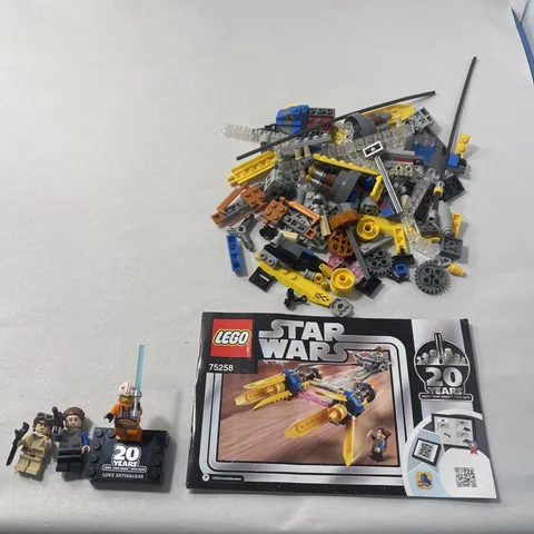 LEGO Star Wars Anakin's Podracer 75258 w/ 3 Mini-Figs & Instructions As-Is Parts