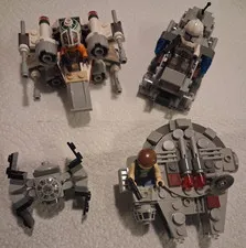 Lego Star Wars Lot 4 Micro Builds 75030 75032 75028 Microfighter Series