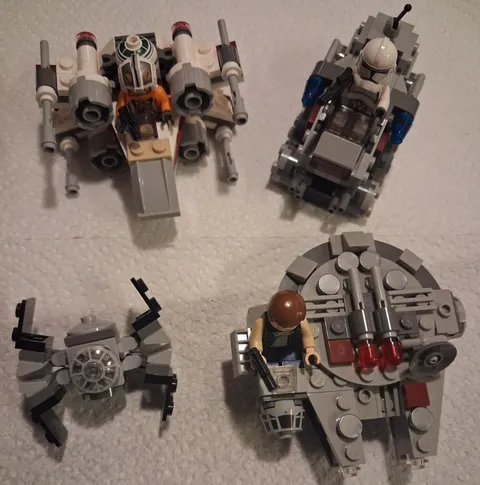 Lego Star Wars Lot 4 Micro Builds 75030 75032 75028 Microfighter Series