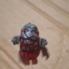 LEGO Rock Monster Minifigure Grey with Translucent Red Crystal Pieces