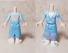 LEGO Friends Christmas Outfit Dress Snowflakes BEAUTIFUL Add Your Head Heart Bac