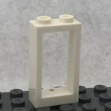 LEGO 60593 White Window 1 x 2 x 3 Flat Front (x1)
