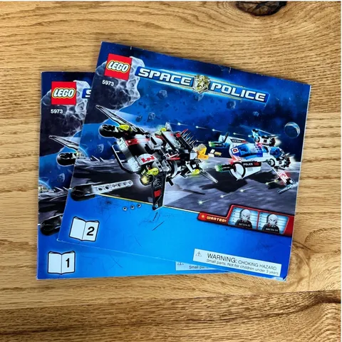 LEGO Instruction Manuals 5973 Space Police Hyperspeed Pursuit Books 1 & 2 OS