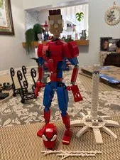 LEGO Spider-Man MOC from Build Better Bricks with custom Peter Parker head!