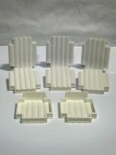 LEGO 8 White Wall Log Panels 2x6x6 Ninja Fort Castle 6093 6083   30140  E125