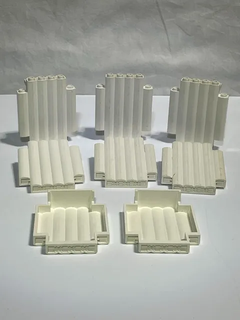 LEGO 8 White Wall Log Panels 2x6x6 Ninja Fort Castle 6093 6083   30140  E125