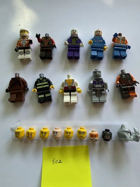 LEGO Minifigure Parts Lot w/ Bodies, Heads & Accessories Plastic