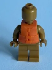 LEGO Part 38781 (x1) Orange Life Jacket, 2 Straps minifigure vest boat city