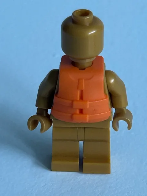 LEGO Part 38781 (x1) Orange Life Jacket, 2 Straps minifigure vest boat city