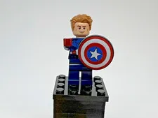 LEGO Marvel Minifigure - Captain America Dark Blue Suit - SH0908 from set 76269