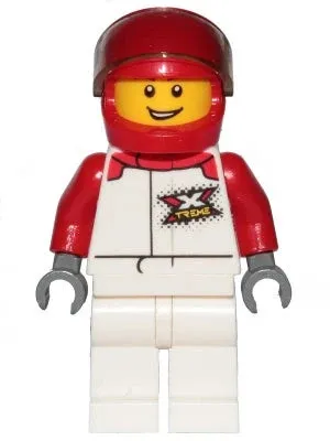 LEGO® Minifigure Town cty1160 Race Car Driver Male White and Red Jumpsuit w/XTRE