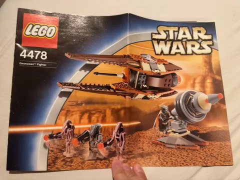 Vintage LEGO Star Wars 4478 Geonosian Fighter MANUAL ONLY