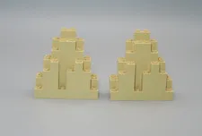 LEGO x2 part # 6083 Rock Panel 3x 8x 7 Triangular LURP tan Adventurers 5988