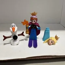 LEGO Disney Frozen Minifigure Lot Anna w/ accessories, Olaf & Elsa parts Retired