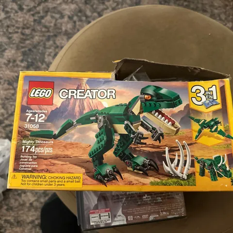 LEGO 31058 Creator 3 in 1 Mighty Dinosaur T Rex Triceratops Pterodactyl Open Box