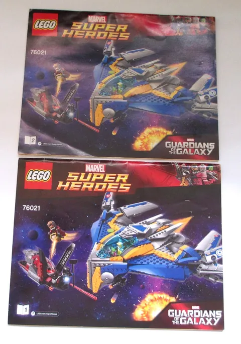 Two Lego Marvel Super Heroes Guardians of the Galaxy  Instruction Manuals Only