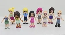 LEGO FRIENDS Lot of 9 Authentic Minifigures Boy & Girl Mini Dolls FREE SHIPPING