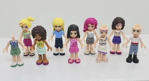 LEGO FRIENDS Lot of 9 Authentic Minifigures Boy & Girl Mini Dolls FREE SHIPPING