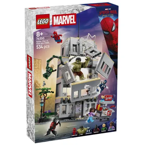 LEGO Marvel Spider-Man Vs Hulk Epic Clash 76350 Building Set