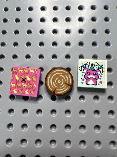 LEGO Friends 41329 Olivia’s Deluxe Bedroom Parts Lot of 3 Replacement Tiles