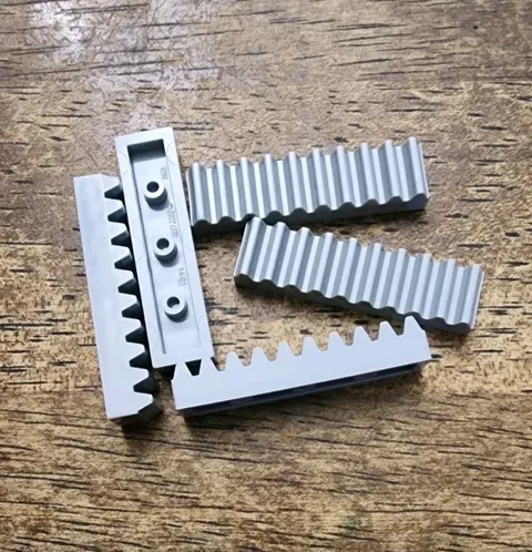 LEGO Light Bluish Gray Technic, Gear Rack 1 x 4. QTY 5. Part No. 3743. 