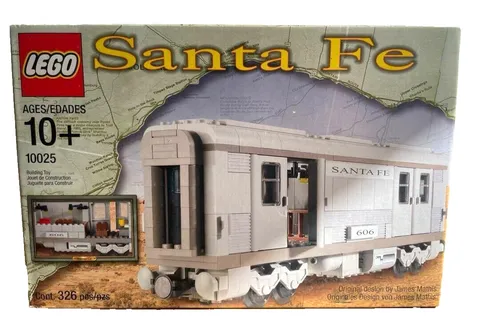 LEGO 10025 Trains Santa Fe Cars Set I 2002 9V Retired Rare Collector Classic 