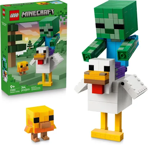 Lego 344pc Minecraft (2026) CHICKEN JOCKEY Building Set #21582
