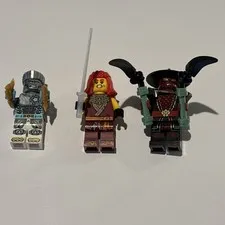 Lot of 3 Lego Ninjago Minifigs  ZANE, DARK RED TUNIC, PEARL DARK GRAY SHOULDER