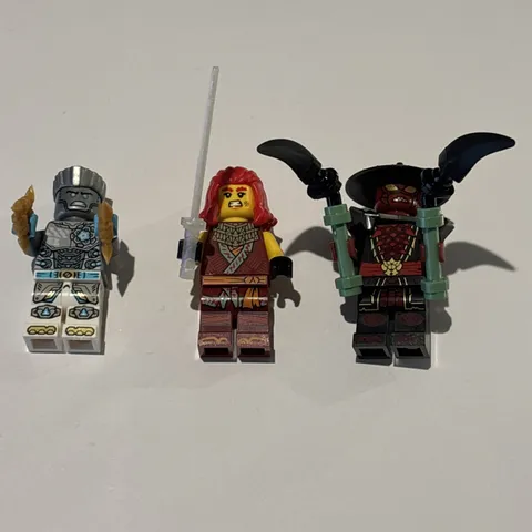 Lot of 3 Lego Ninjago Minifigs  ZANE, DARK RED TUNIC, PEARL DARK GRAY SHOULDER