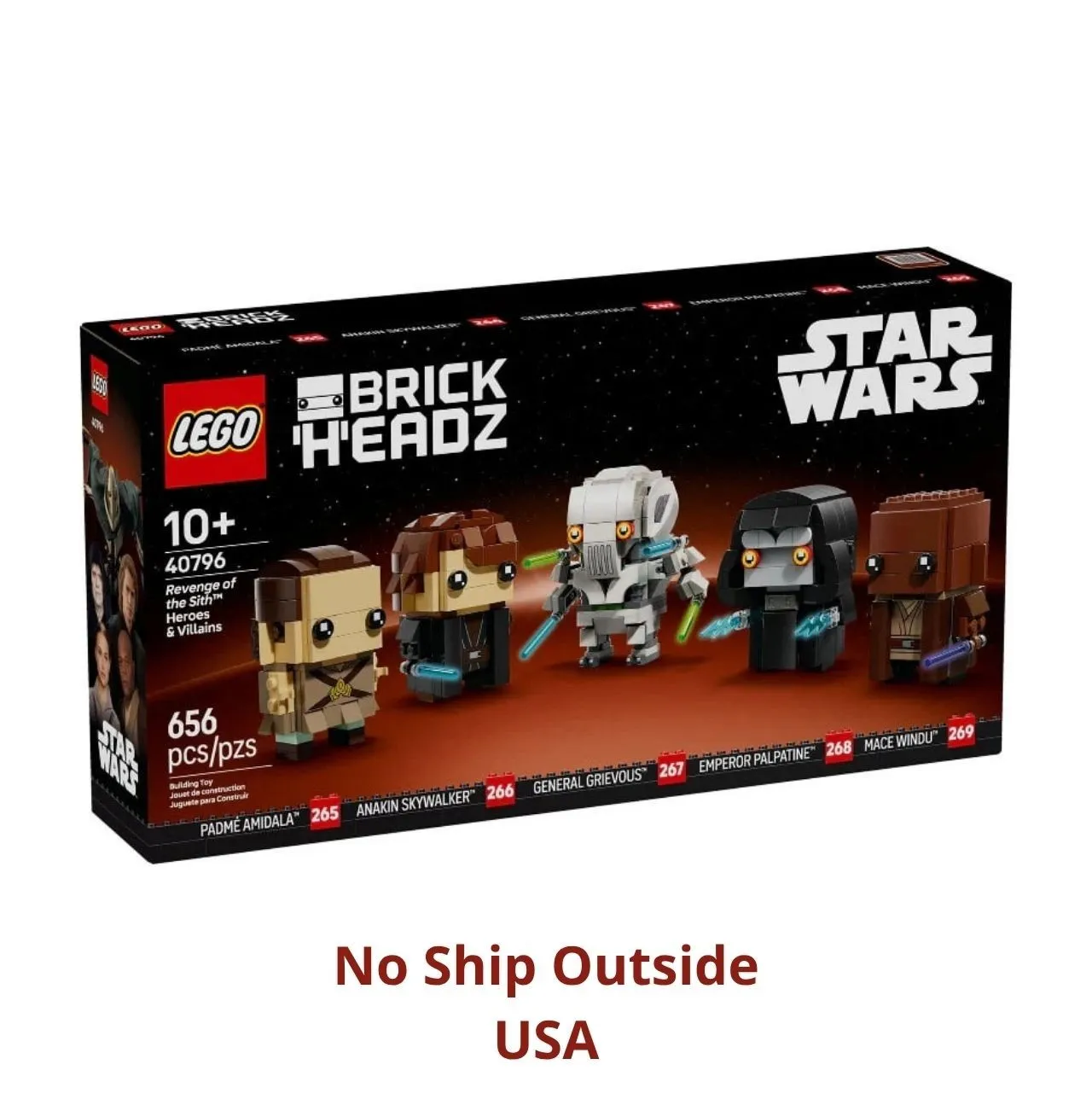 Lego 40796 BrickHeadz Star Wars Revenge Of The Sith Heroes & Villains / New