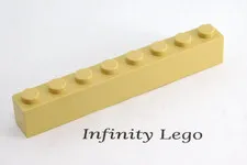 8 LEGO Tan / Beige Bricks 1 x 8 (3008) - (8 Pieces)