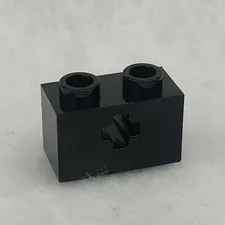 LEGO 32064 Black Technic, Brick 1 x 2 with Axle Hole (x1)