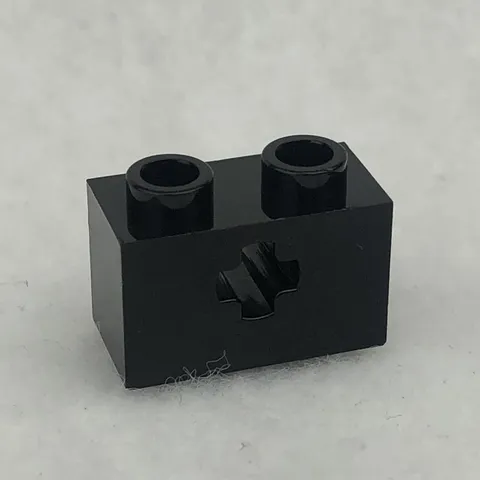 LEGO 32064 Black Technic, Brick 1 x 2 with Axle Hole (x1)
